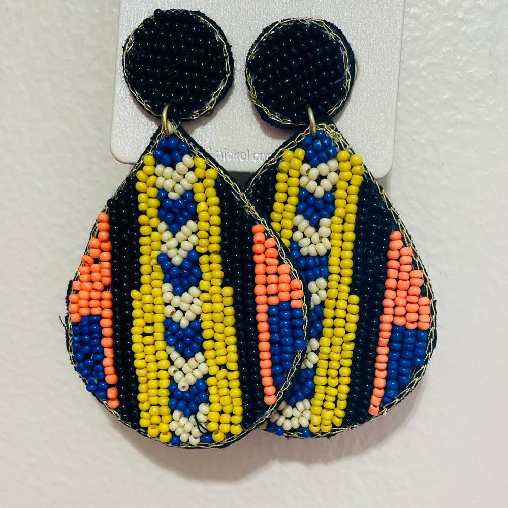 💙JUST IN! Multicolor Beaded Teardrop Earrings